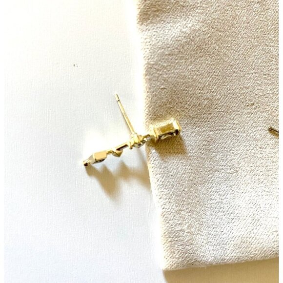 Kendra Scott Sutton Climber Earring Gold Smokey Mix Clear Stones Gift Box Bag - Picture 9 of 13